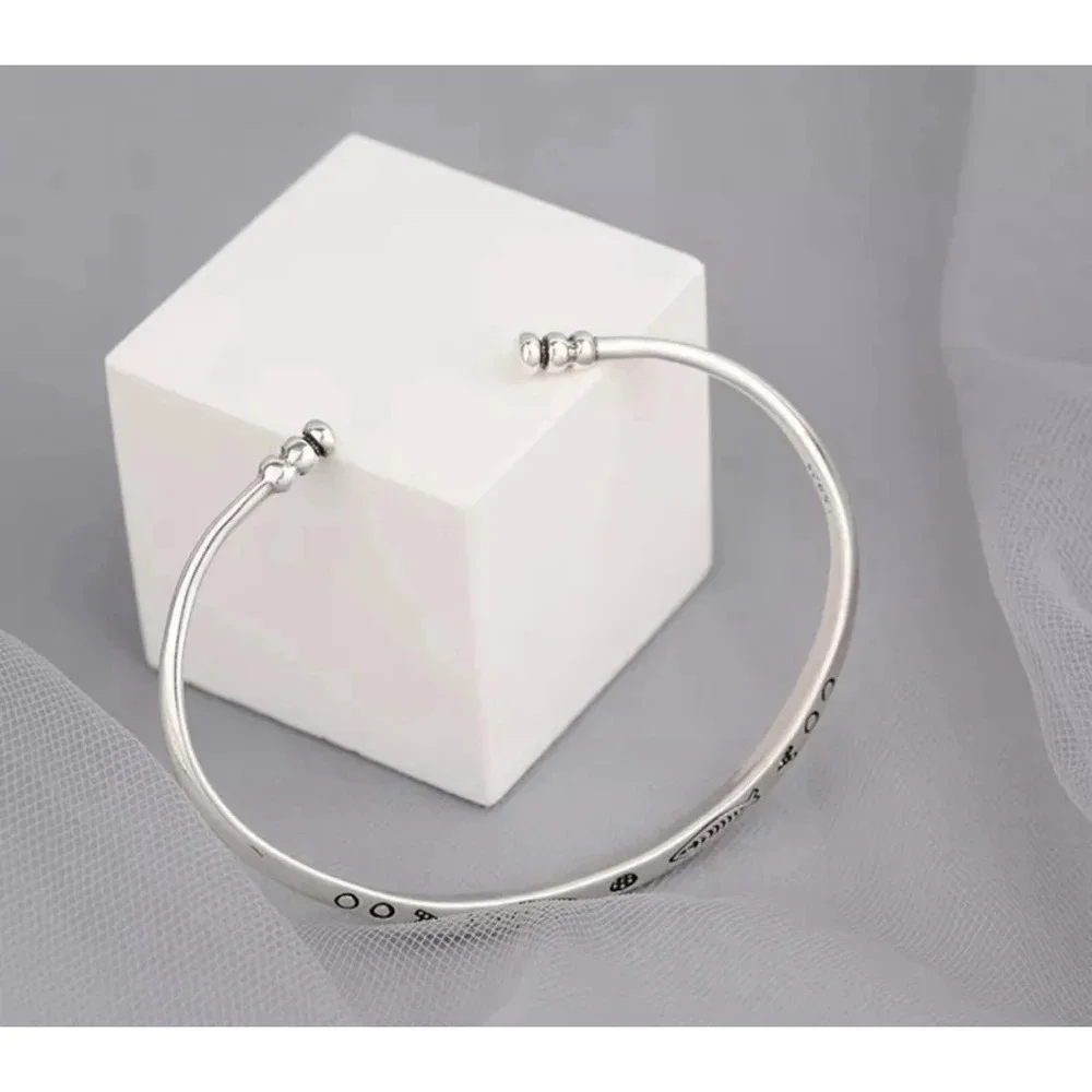 NEW Fish 925 Sterling‎ Silver Cuff Bracelet, 58mm Adjustable